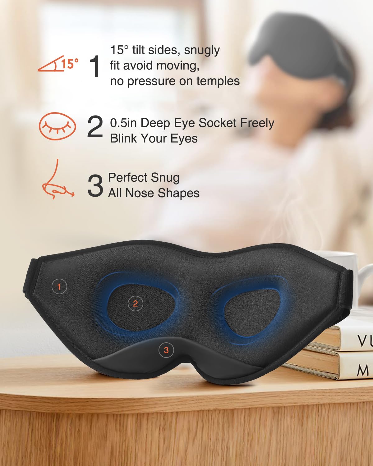 MABAO invisible nose design prevents light leaks for a dark environment