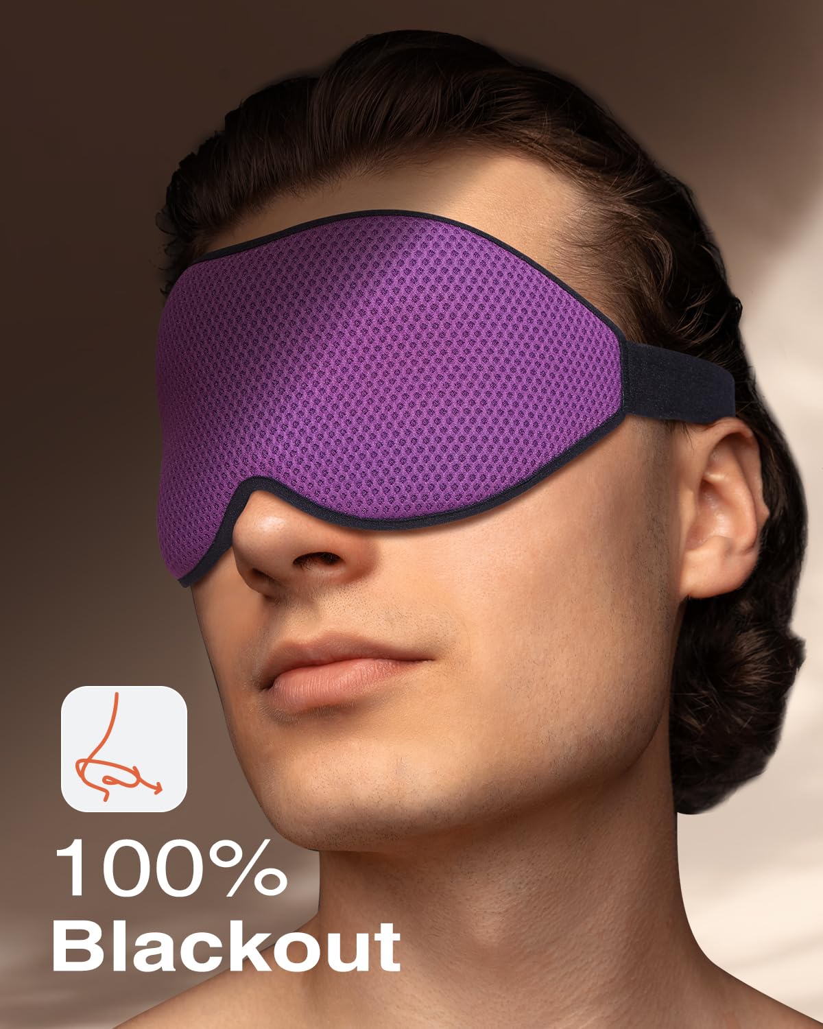 MABAO Sleep Mask memory foam softness provides breathable comfort.