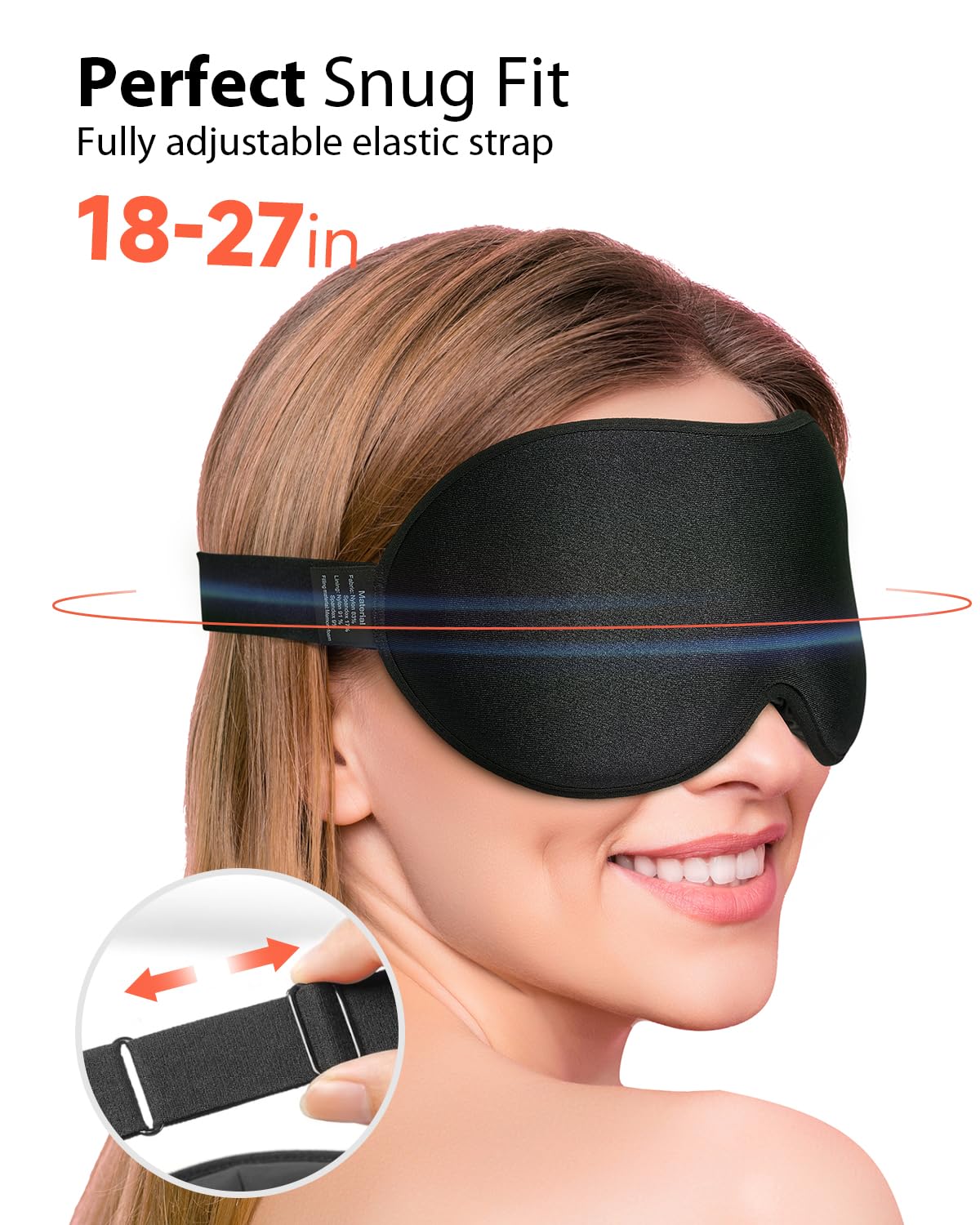 MABAO in-flight setup shows compact light-blocking comfort during travel.