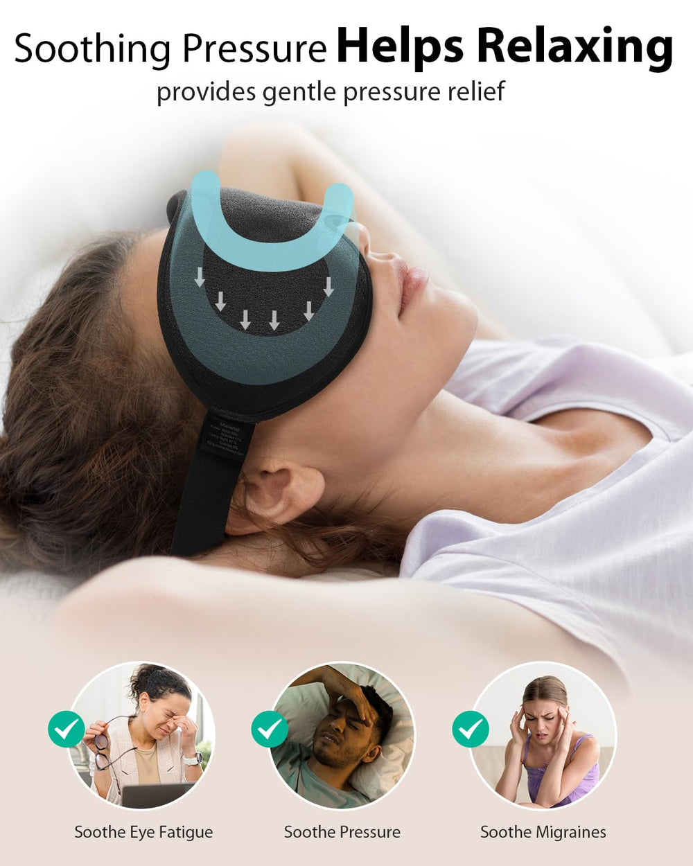 MABAO nose pad design blocks light while fitting a variety of face shapes.