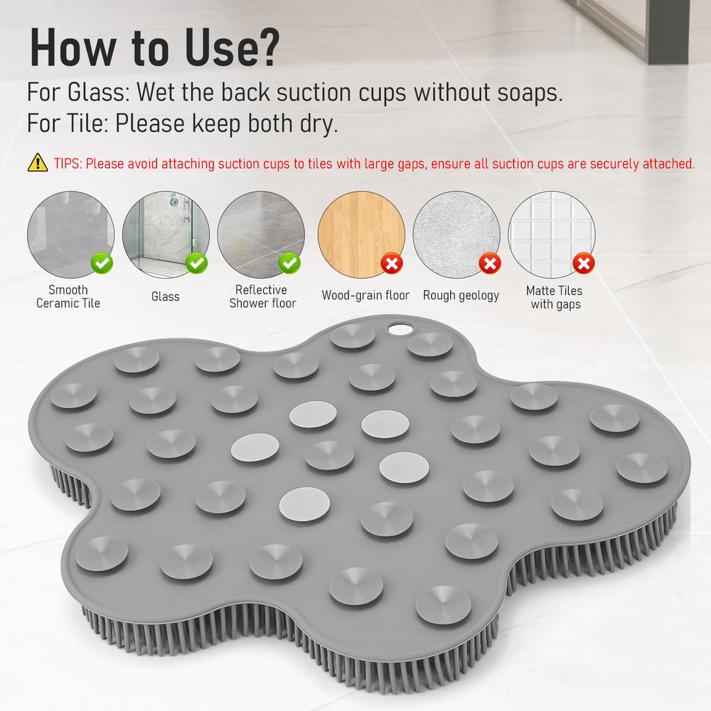Mabnuby long bristles offer gentle massage and thorough surface cleaning.