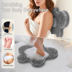 Mabnuby back scrubber wide area cleans and massages the upper back.