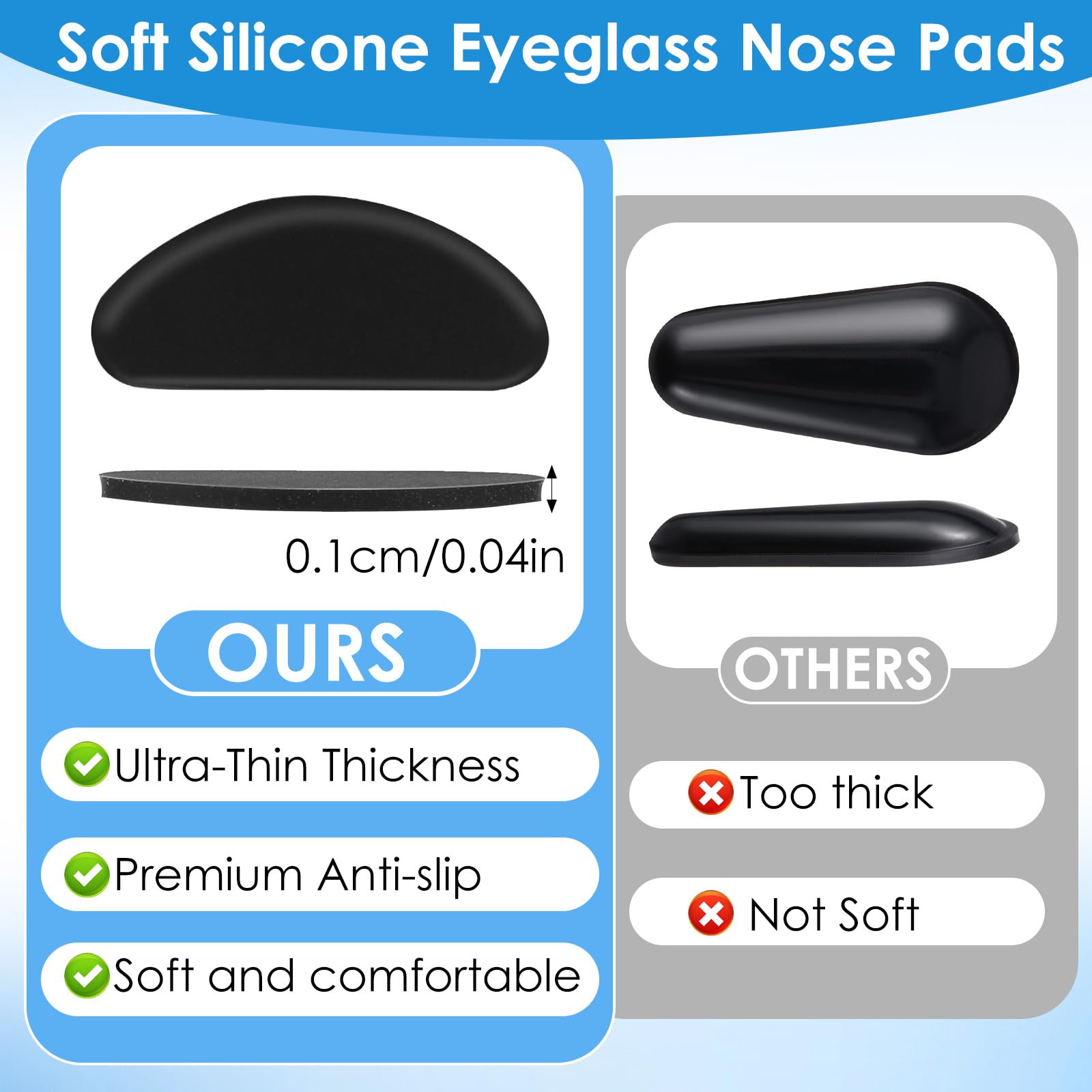 Almohadillas transparentes de Mabor para un ajuste discreto