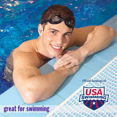 Mack's AquaBlock soft silicone design ensures comfort during long pool sessions