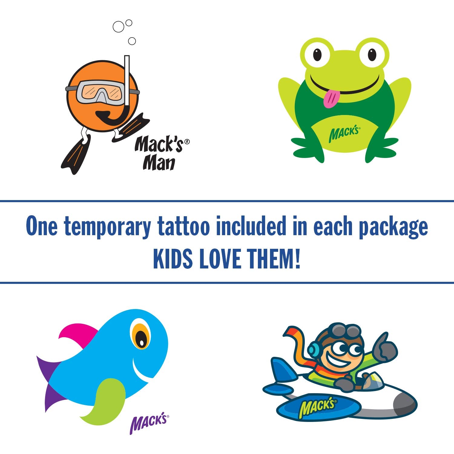 Mack's Kids Ear Plugs travel pack, compact and travel-friendly