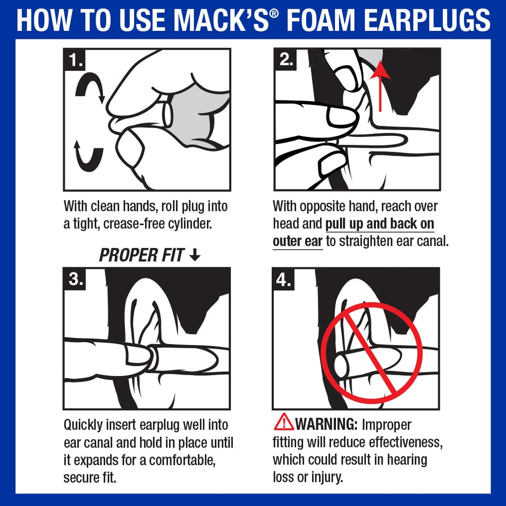 Mack's resealable bag keeps plugs clean and portable.