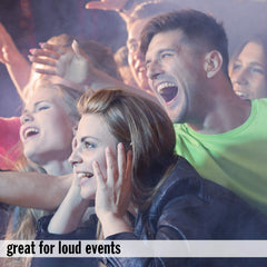 Mack's ThermaFit used during travel or events for reduced noise.