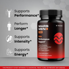 Mars Men Pro capsules close-up highlighting smooth daily tablets