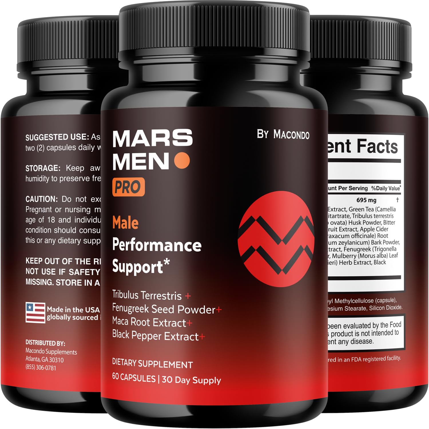 Mars Men Pro packaging design emphasizes health support