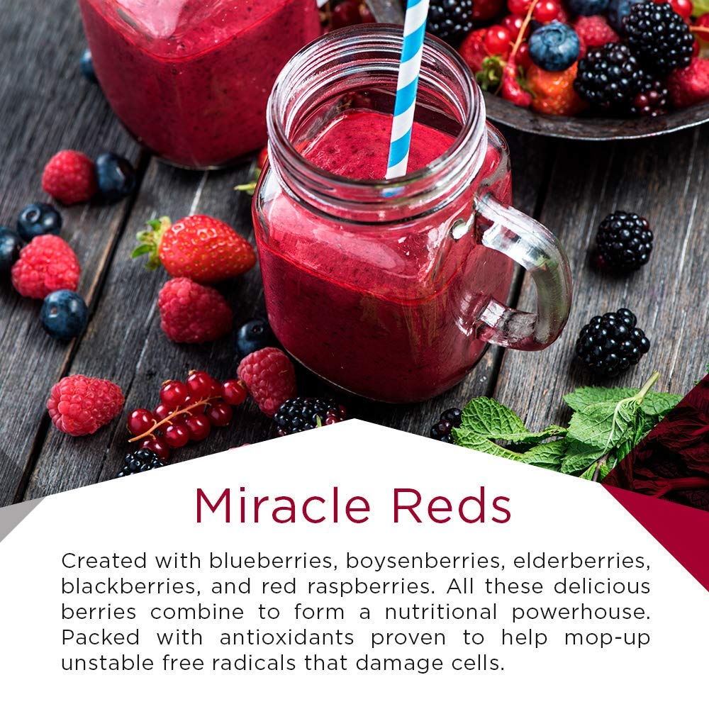 MacroLife Naturals Miracle Reds serving scoop ready to measure a holistic morning boost.