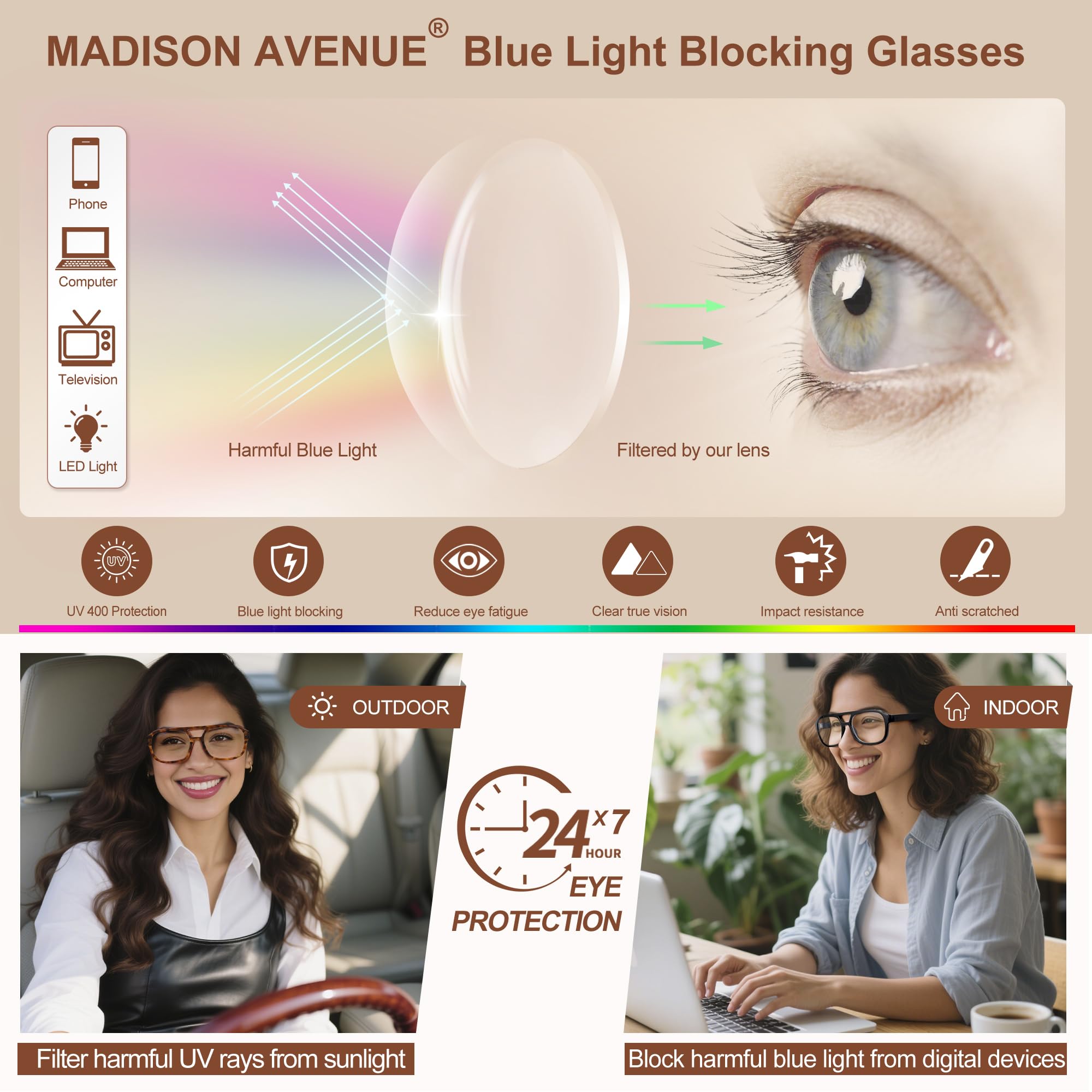 Armazón de plástico de alta calidad con bisagras duraderas para uso diario.