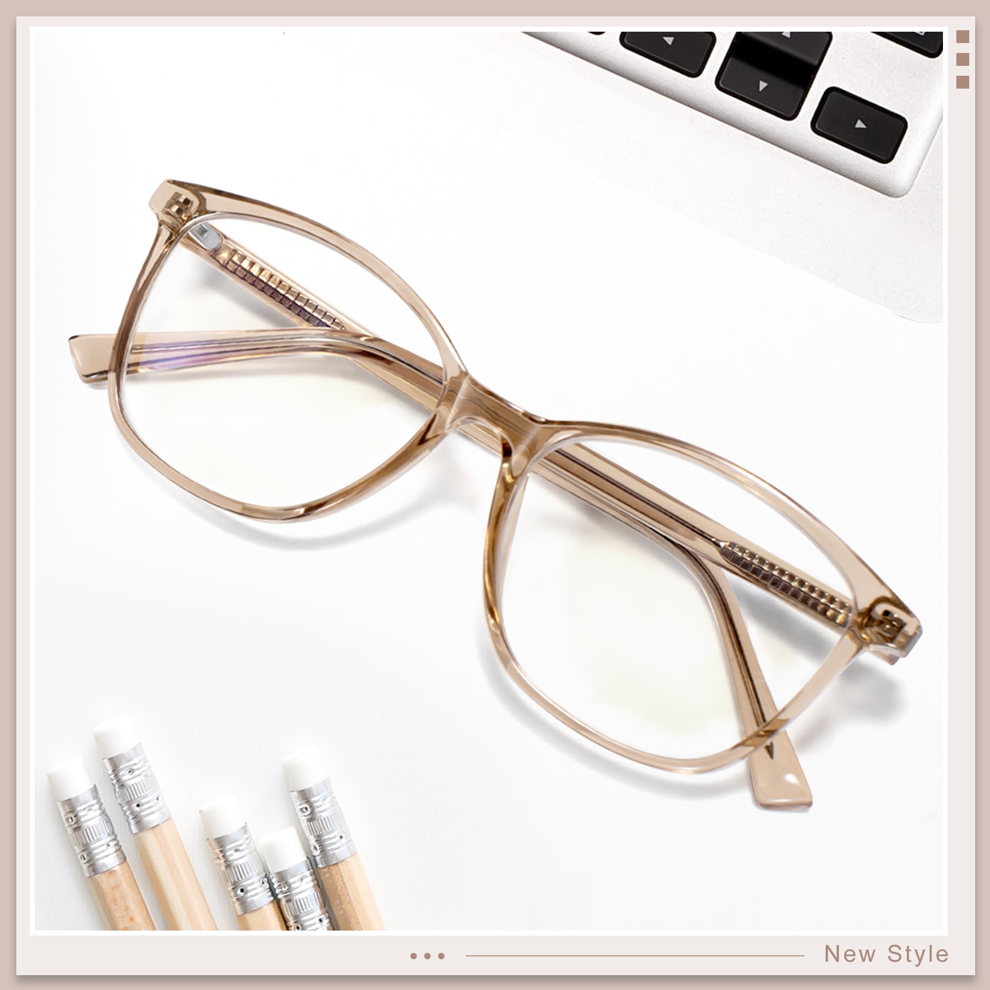 Madison Avenue blue light glasses dimensions chart for fit and packing