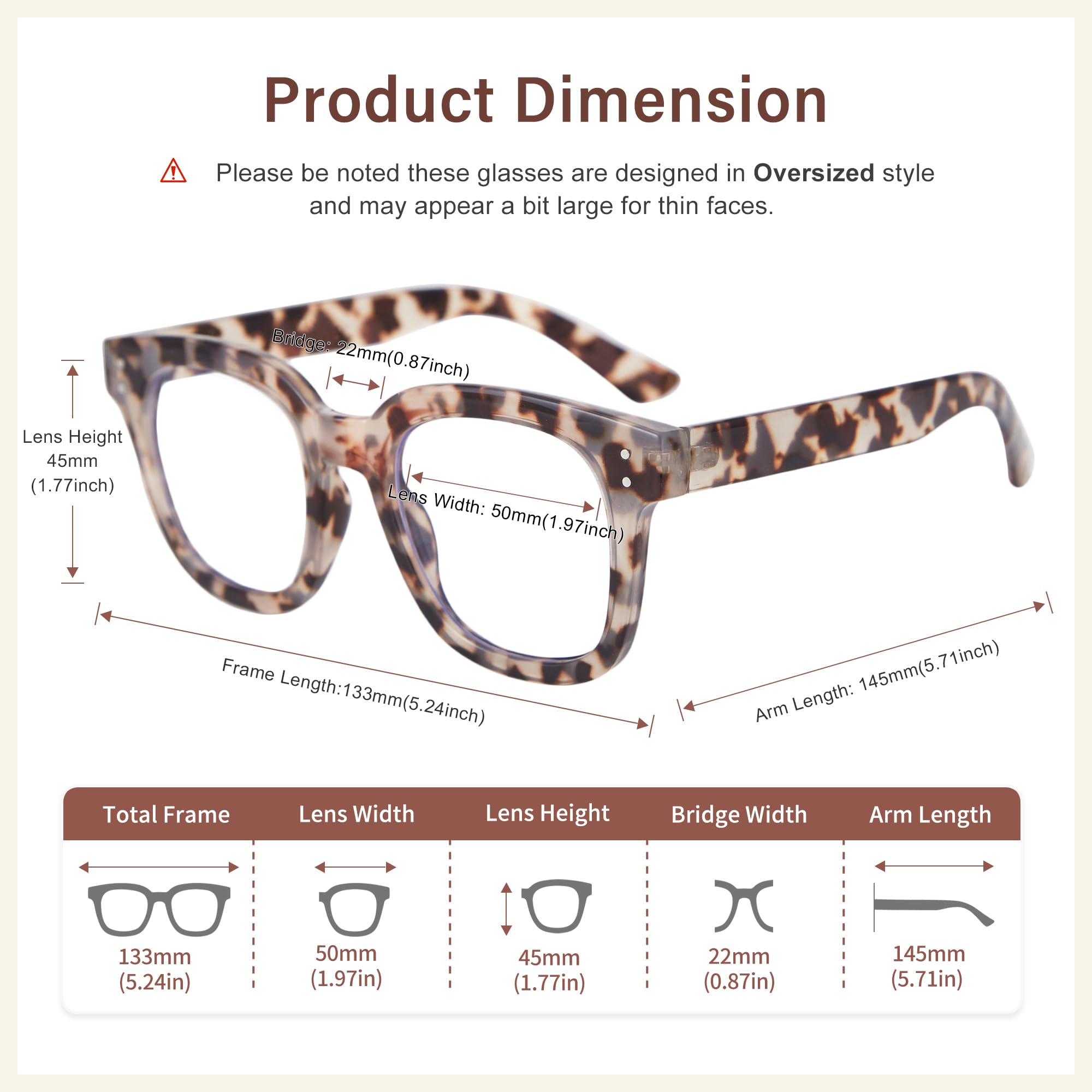 Madison Avenue oversized frames offering UV protection during daytime screen use
