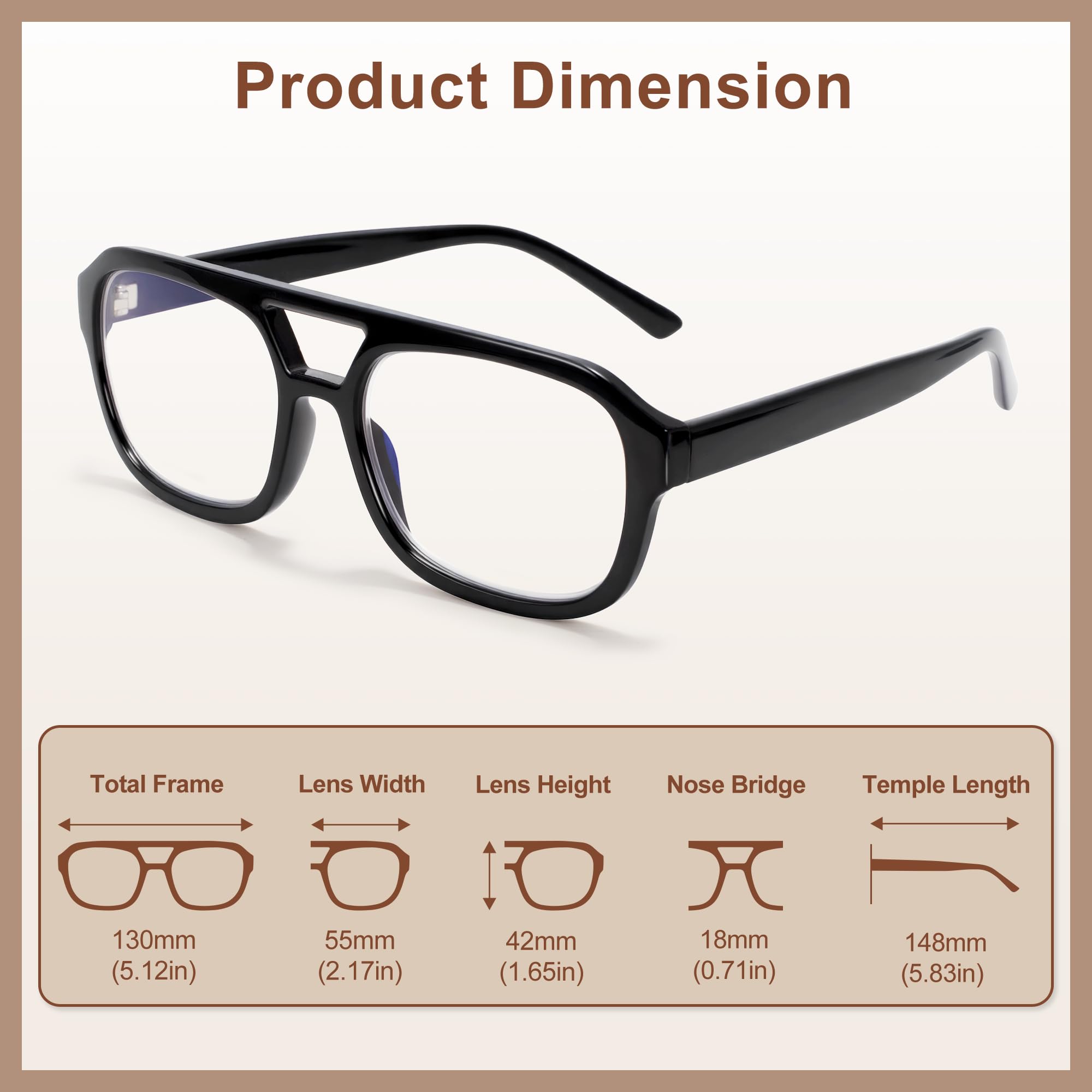 Diseño doble puente retro que añade estilo sin sacrificar comodidad.