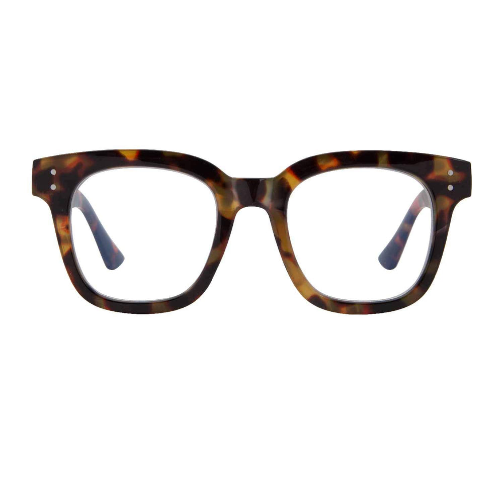 Madison Avenue Hanna oversized blue light glasses front view for all-day wear with UV protection