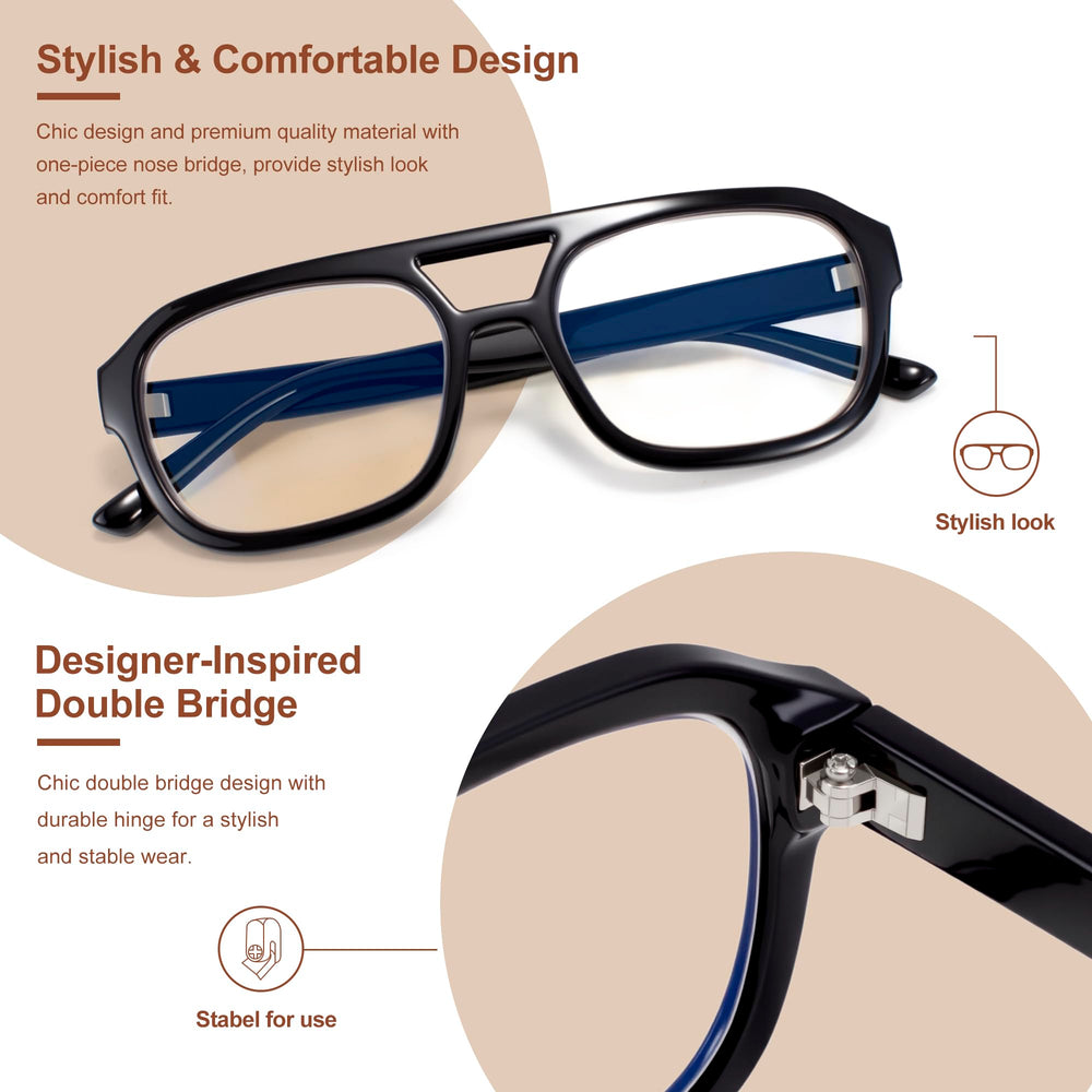 Lentes bloqueadores de luz azul avanzados reducen deslumbramiento frente a pantallas.