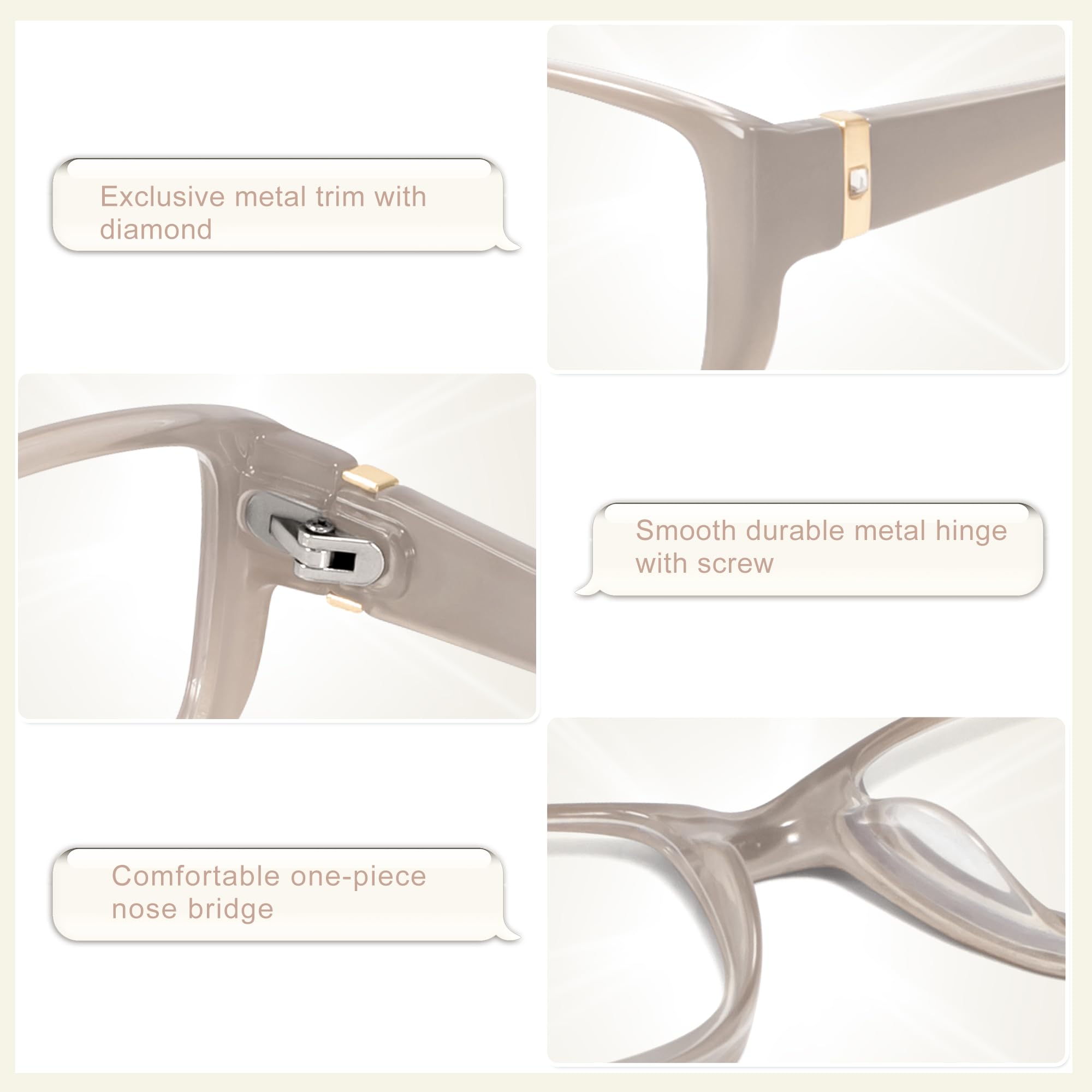 Madison Avenue scratch-resistant blue light lenses deliver comfortable screen time.