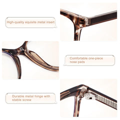 Madison Avenue Square Vintage TR90 glasses lens close-up showing blue light blocking