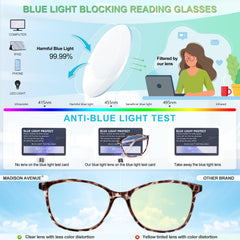 Temple inserts with metal accents offer style and secure fit.