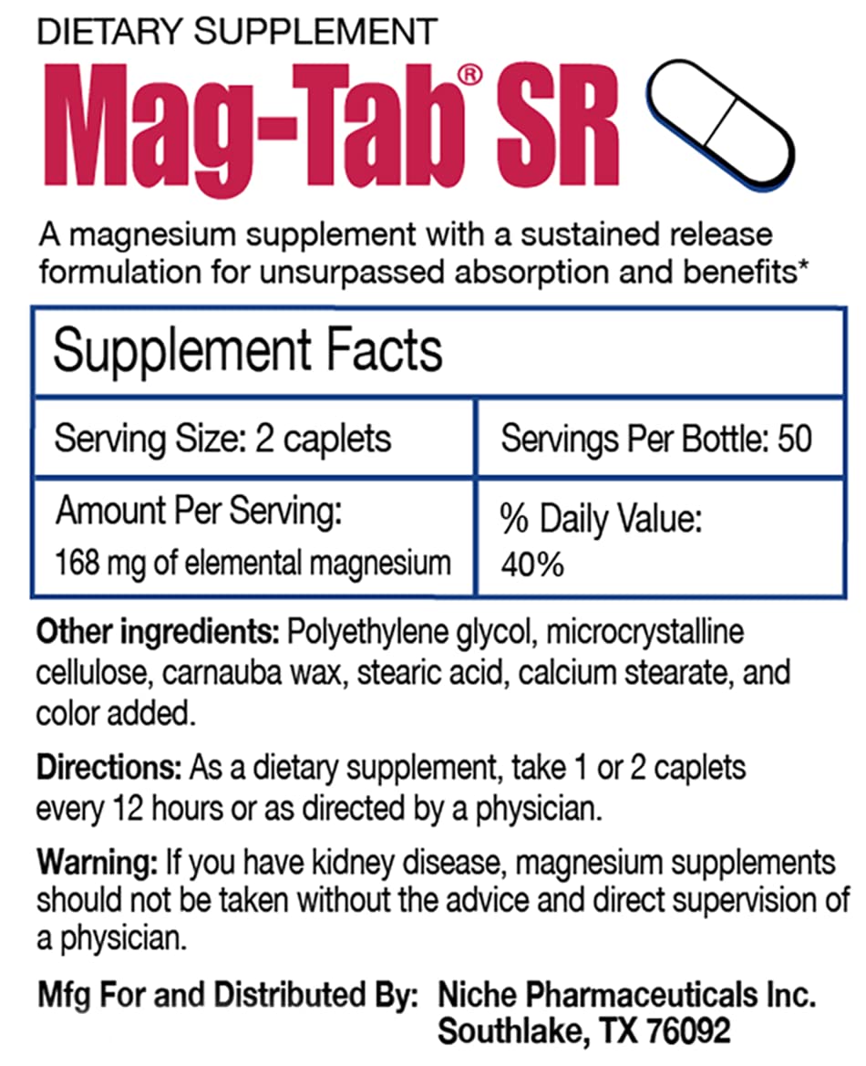 MAG-TAB SR bedside setup suggesting sleep-support potential.