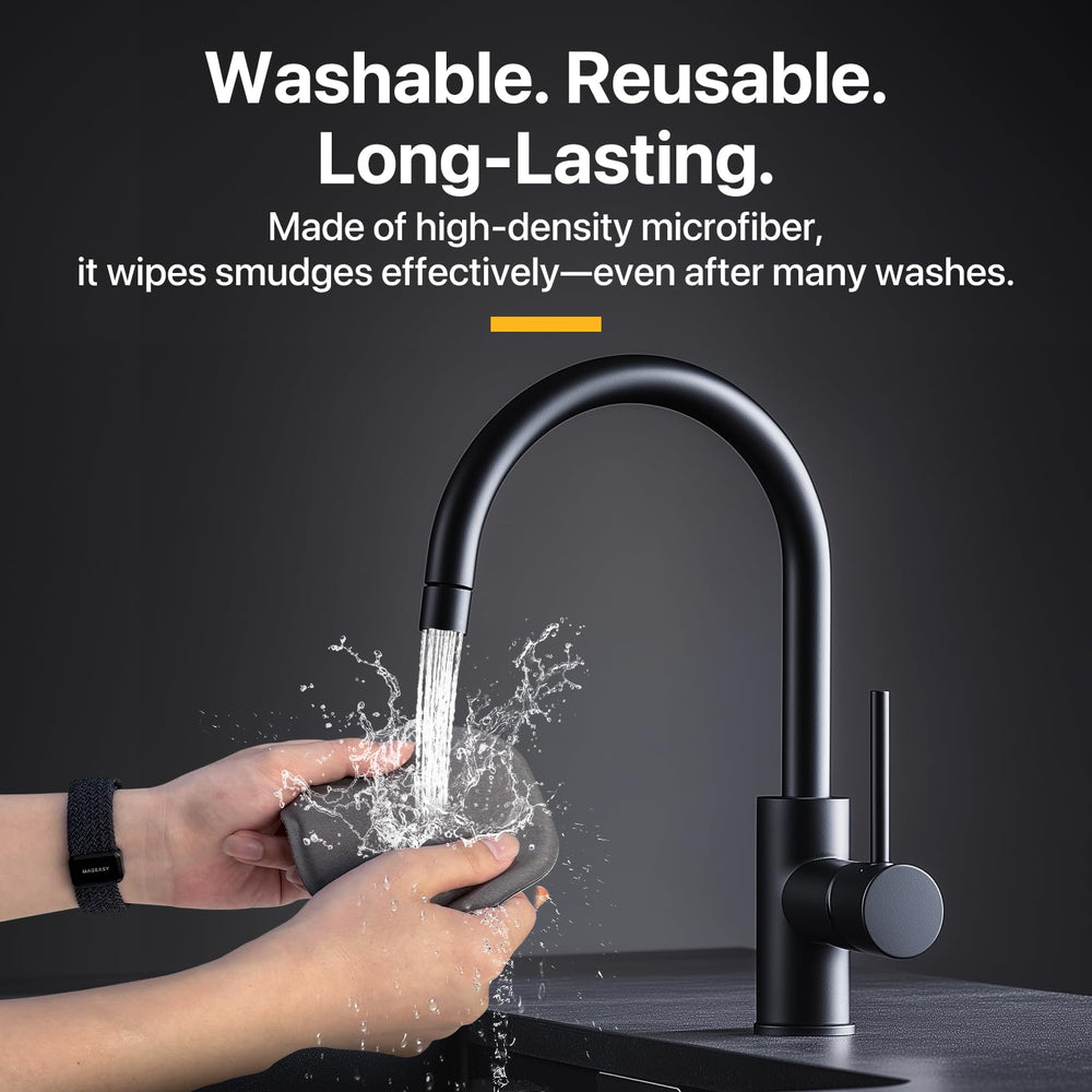 Mageasy cloth safely cleans smartphone screens with a polished finish.