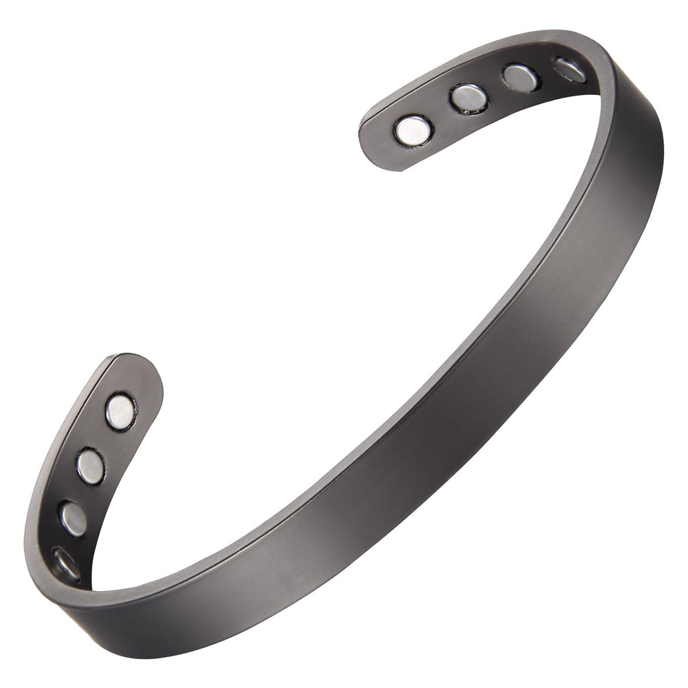 MagEnergy copper bracelet closeup showing brushed finish for daily wear