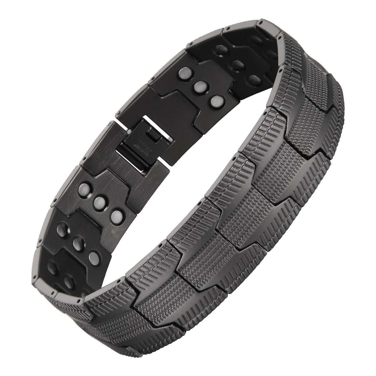MagEnergy copper bracelet for men close-up of the 3x magnet design for everyday comfort