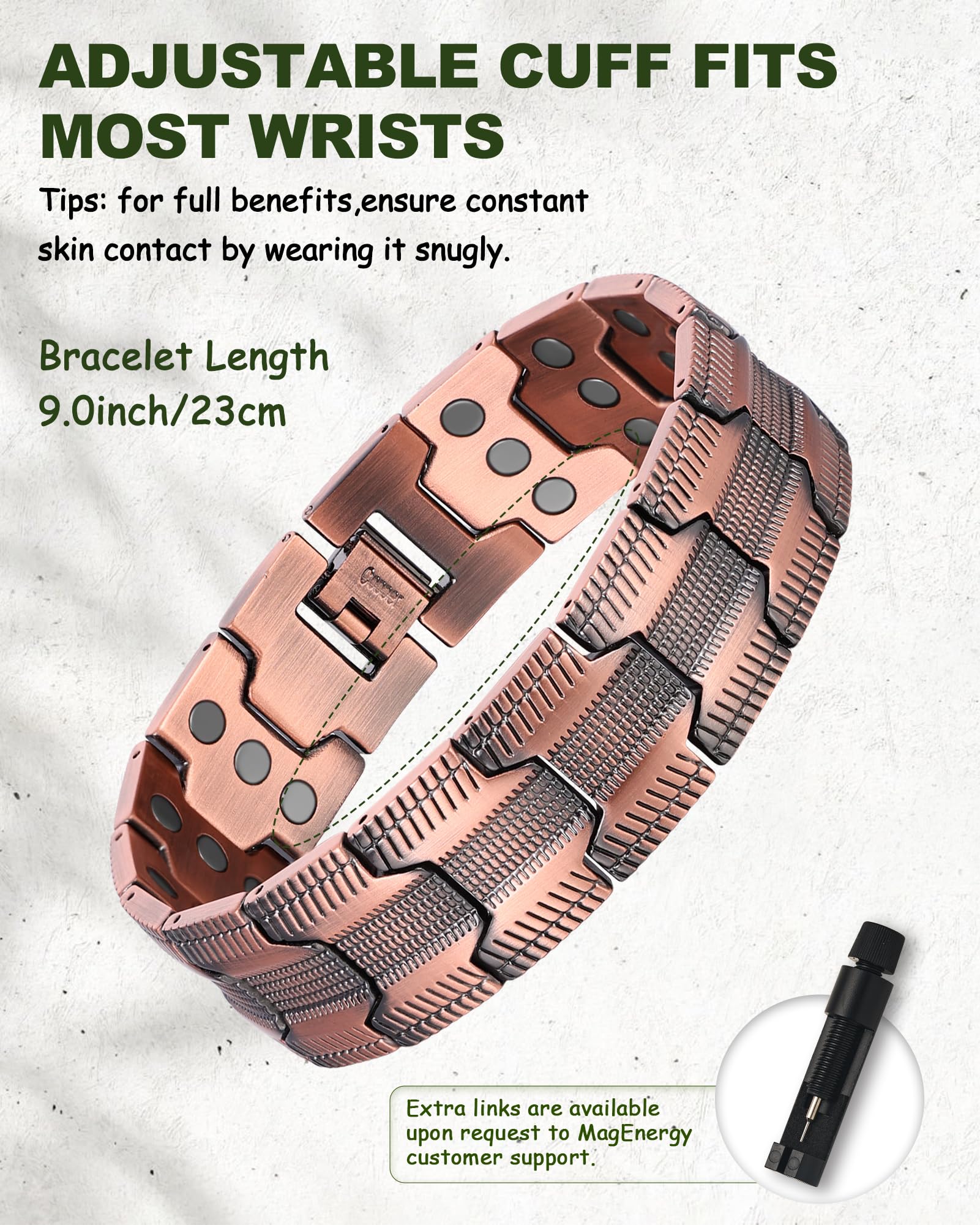 MagEnergy lifestyle wrist shot demonstrating versatile daily wear