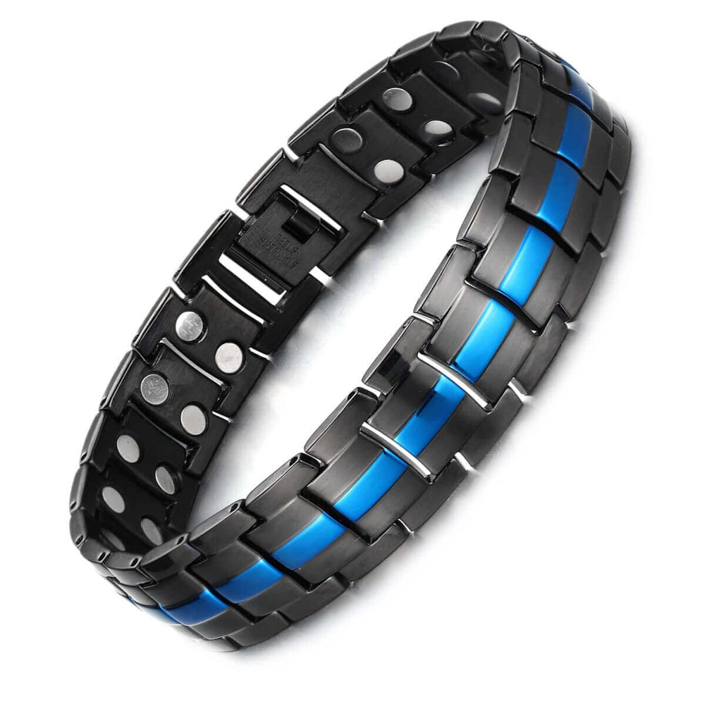 MagEnergy magnetic bracelet with double-row magnets for everyday style and energy support.