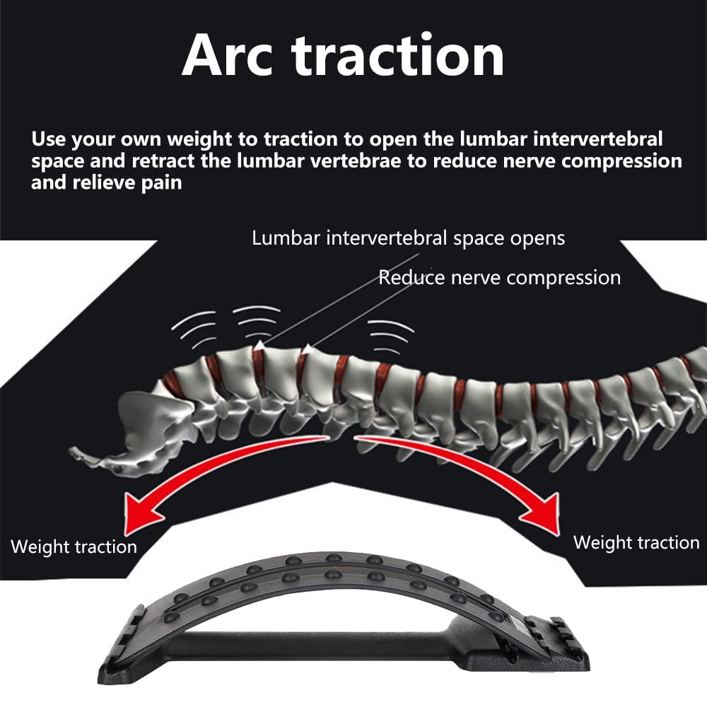Magic Back Support lumbar-stretcher-design targets upper and lower back areas