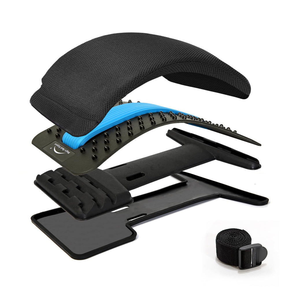 Magic Back Support multi-level back stretcher device for home and office lumbar relief.