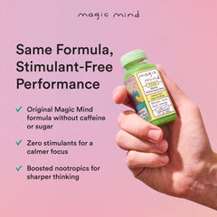 Magic Mind bottle on desk suggests a proactive start to your day.