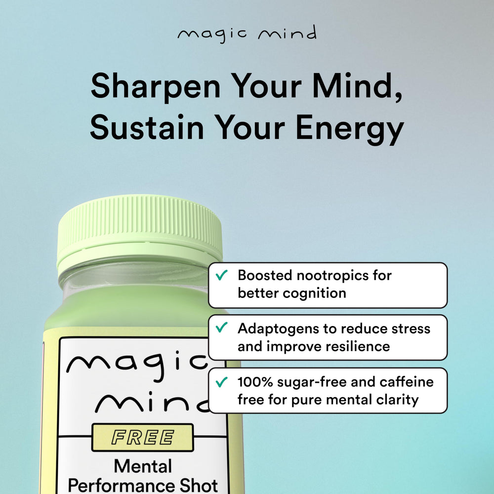 Magic Mind pour into glass shows smooth taste for calm productivity.