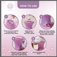 Magic V Steam detox-balance-ritual showcased for natural wellness moments.