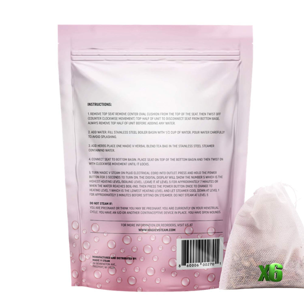 Magic V Steam dried-herbs-pack ready for at-home self-care routine.