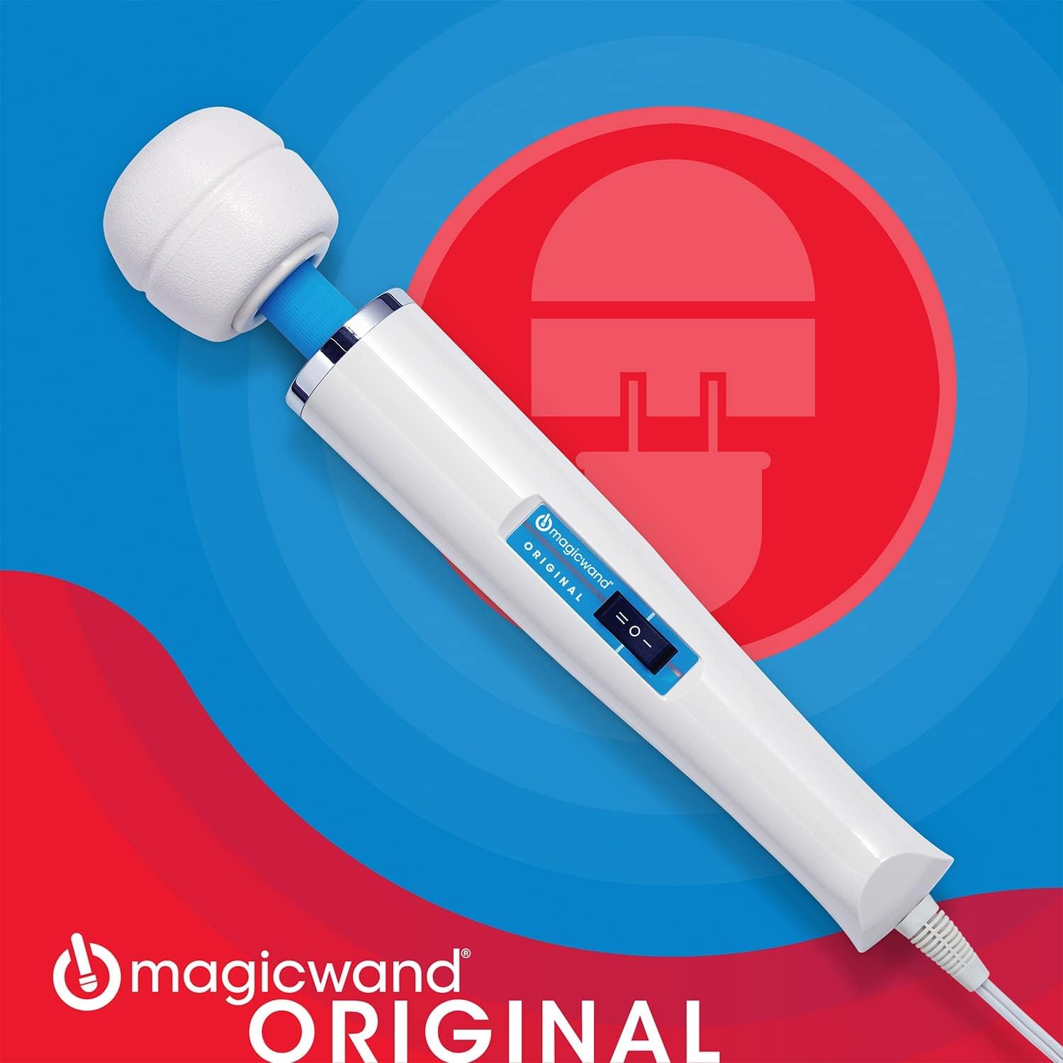 Magic Wand Original Massager side view showing dual-speed power options.