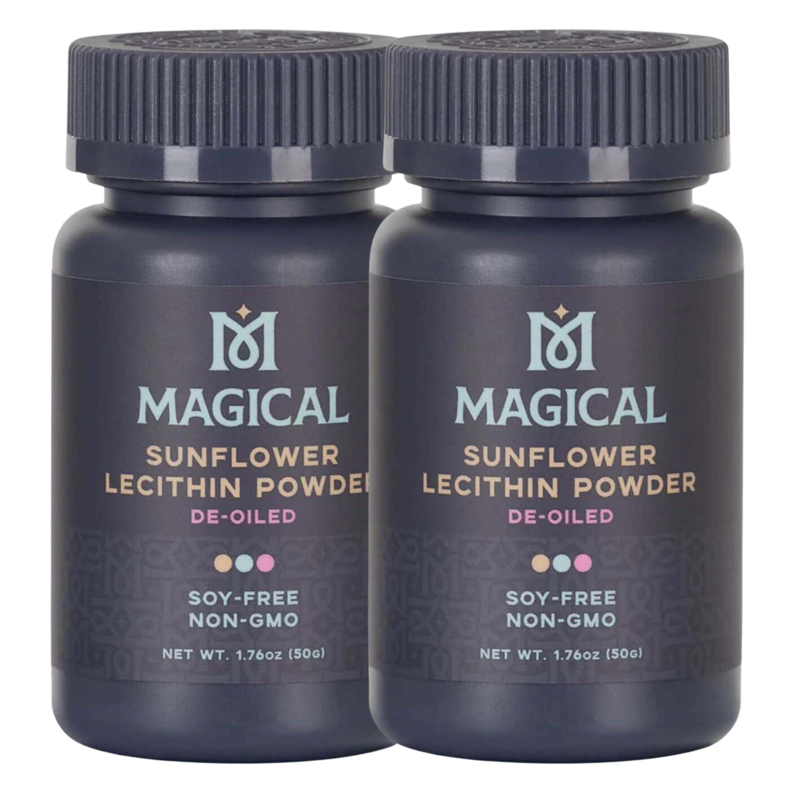 MAGICAL BUTTER sunflower lecithin powder bottles offer a convenient two-pack for steady emulsification.