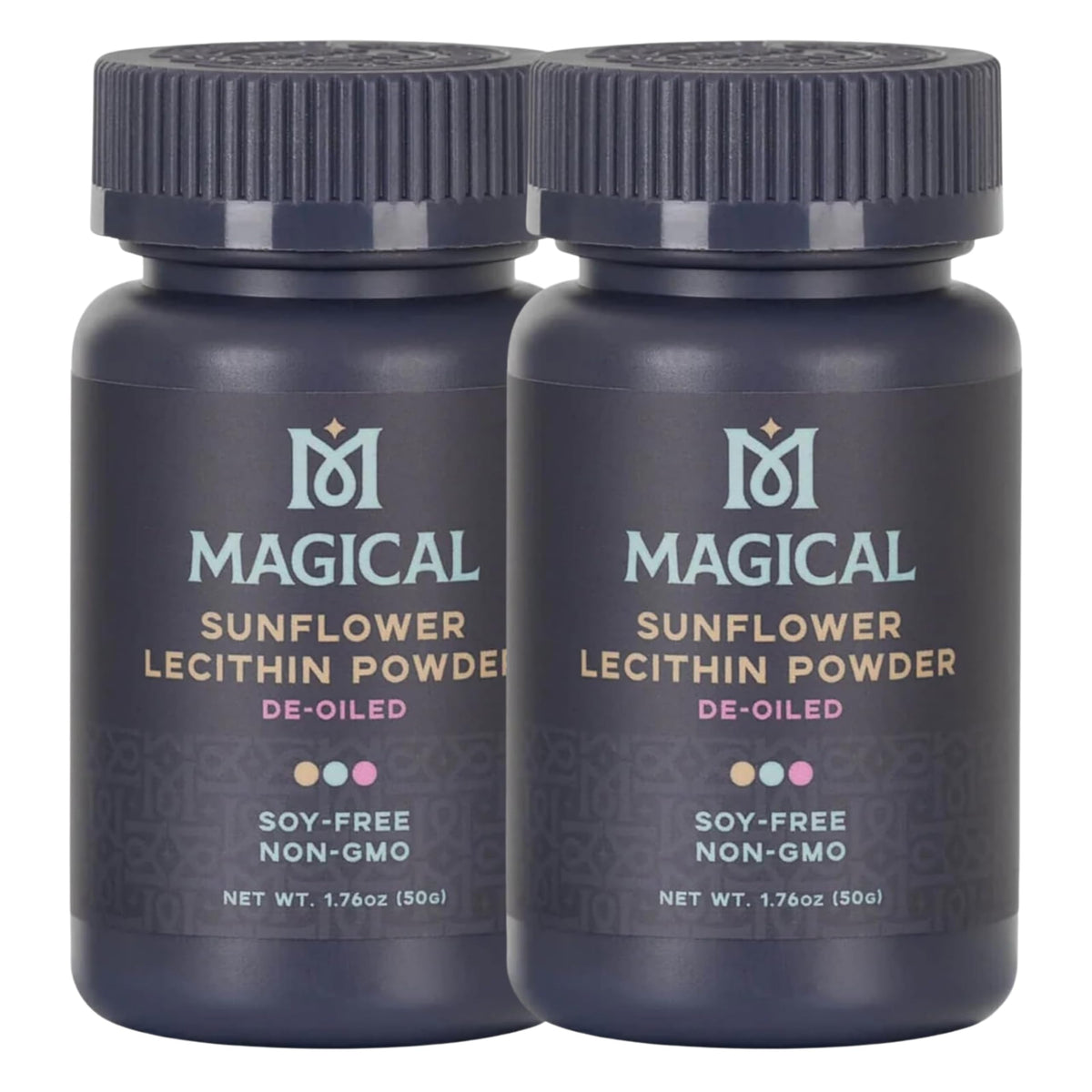 MAGICAL BUTTER sunflower lecithin powder bottles offer a convenient two-pack for steady emulsification.