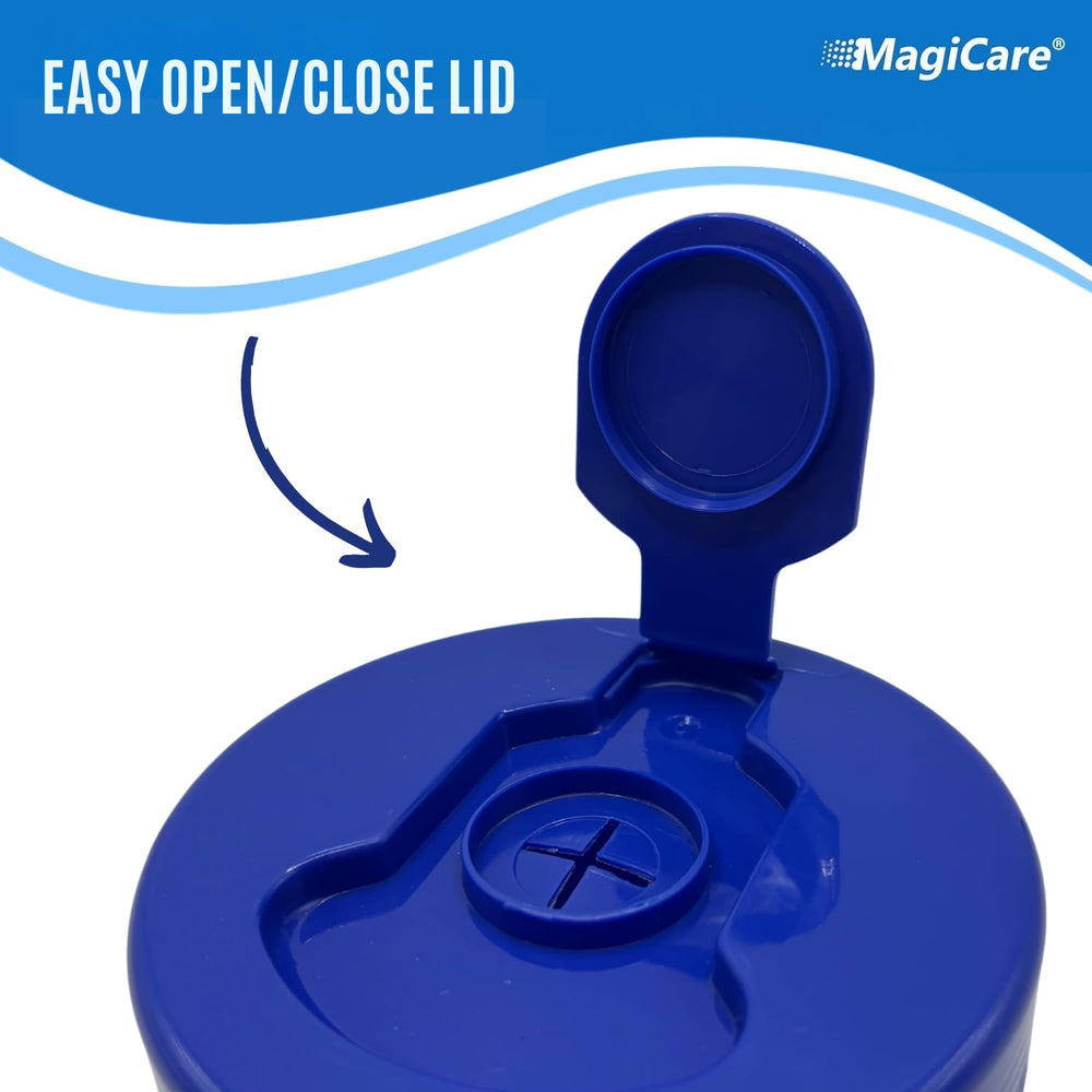 MagiCare easy-open lid keeps wipes moist and ready