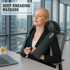 MagicMakers massager in ergonomic U design supporting neck and shoulders