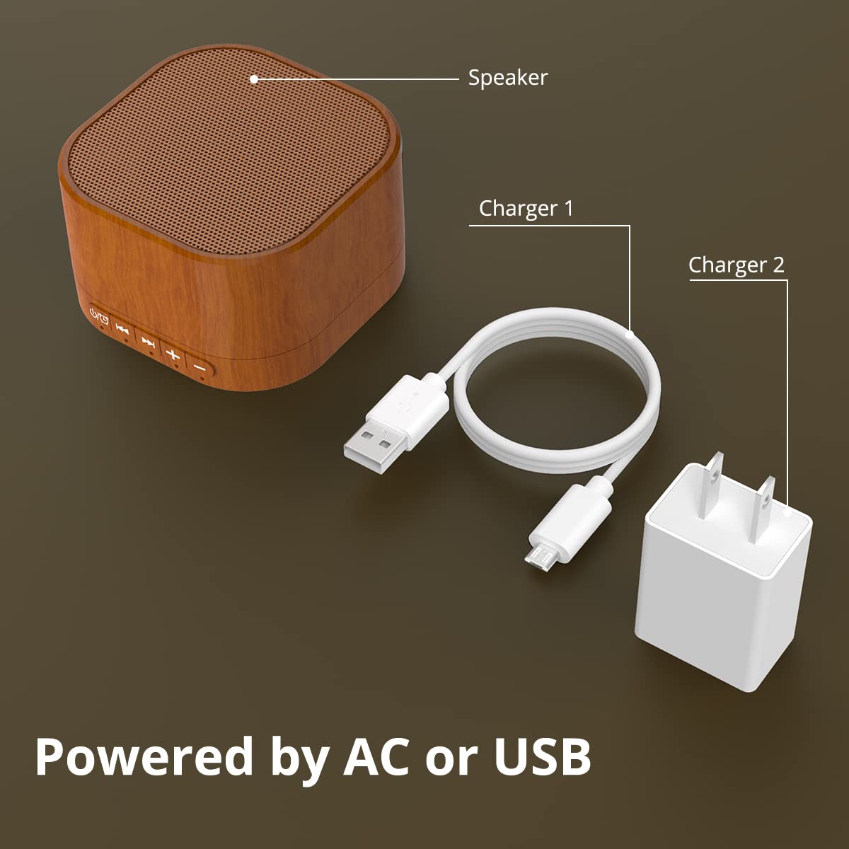Magicteam plug-in power options supporting AC or USB setups.