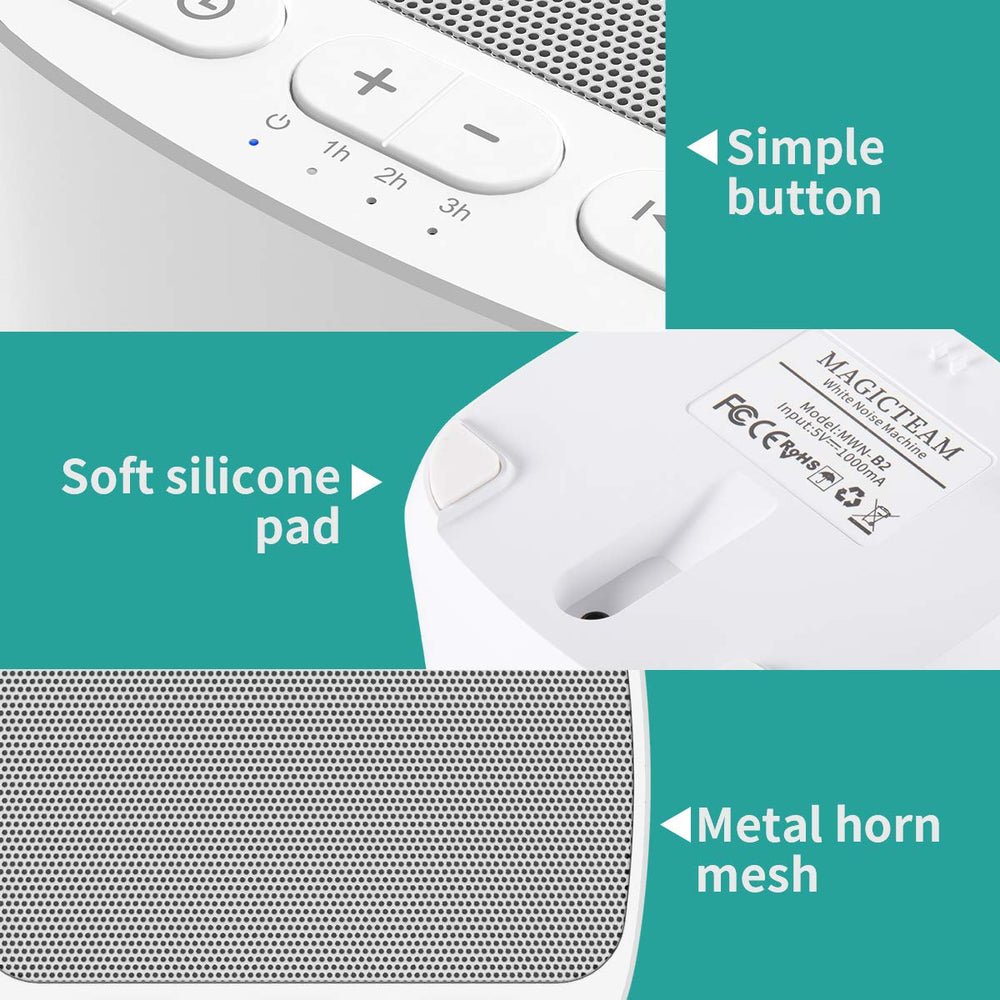 Magicteam Sleep Sound Machine LED indicators help quick adjustments