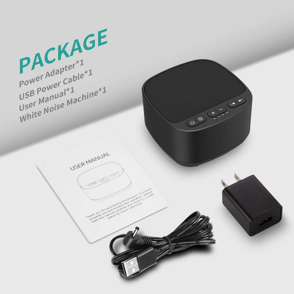 Magicteam Sleep Sound Machine powered by AC or USB for travel.