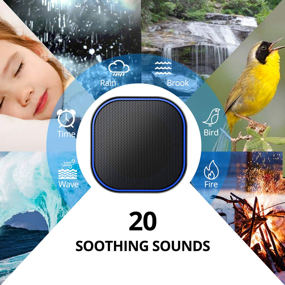 Magicteam white noise machine control panel showing easy access to sounds and timers