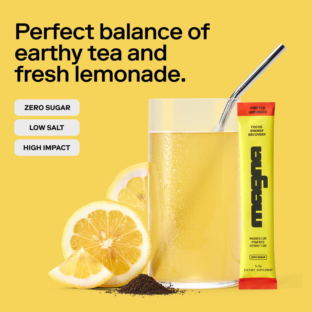 Magna Electrolytes Watermelon Lime glass showcases vibrant flavor for active days.