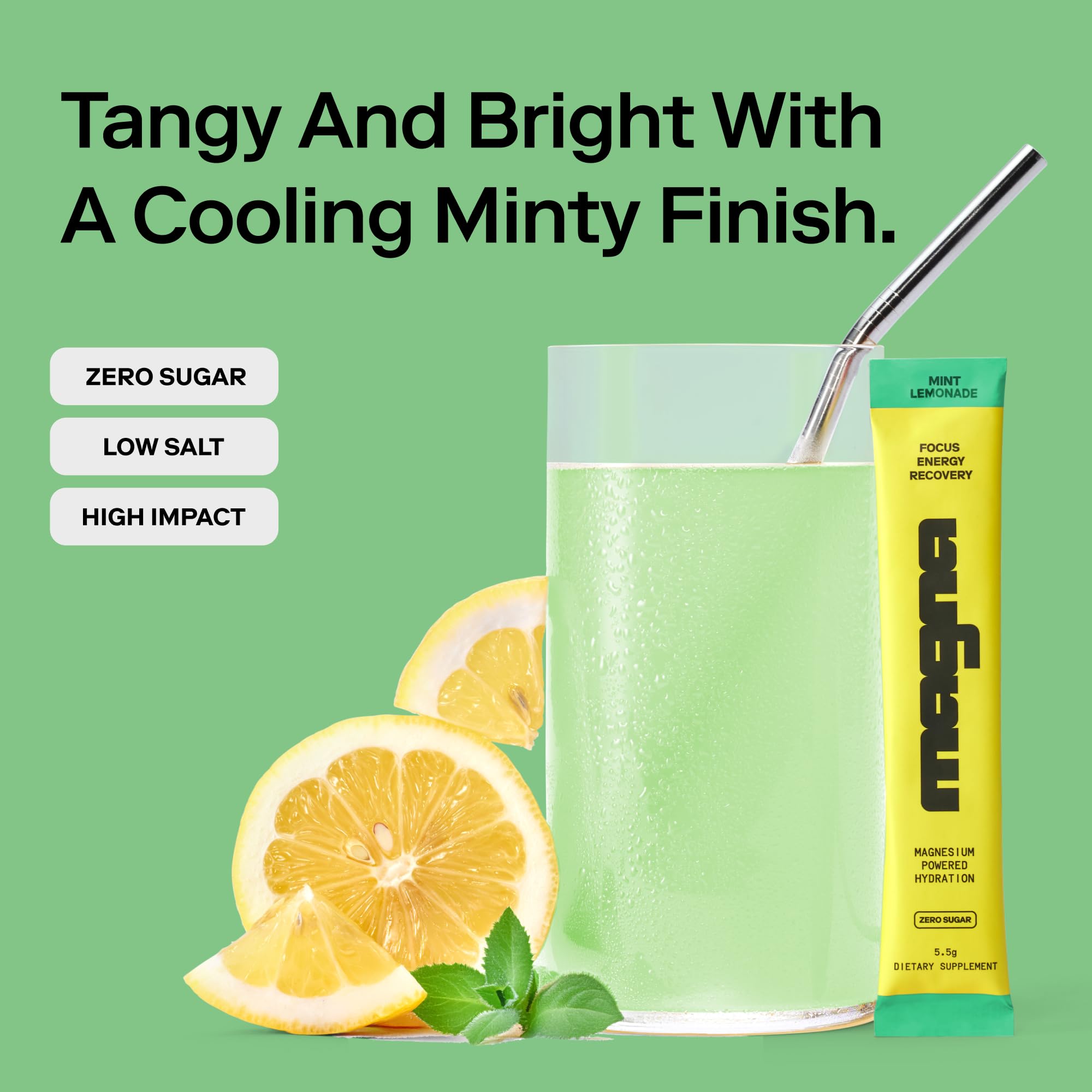 Magna scoop pours powder into water for quick on-the-go hydration.