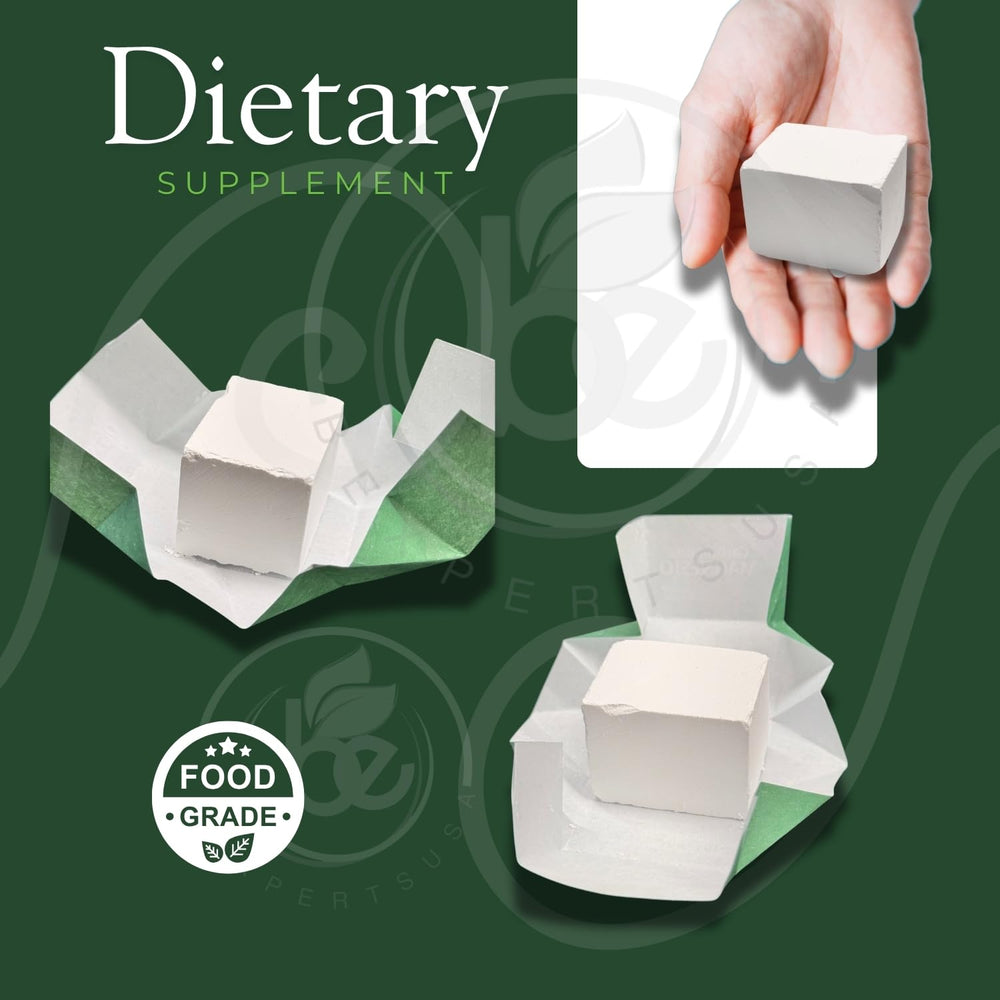 Magnesium Carbonate cubes 7g—neatly stored in the four-cube pack.