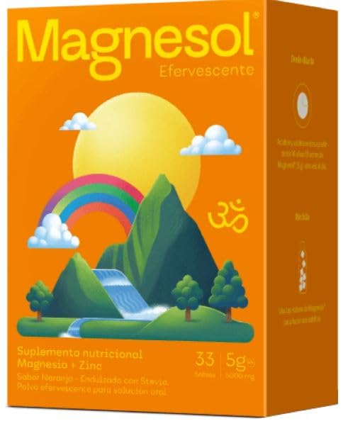 Magnesol Orange label close-up emphasizes clean ingredients and orange flavor