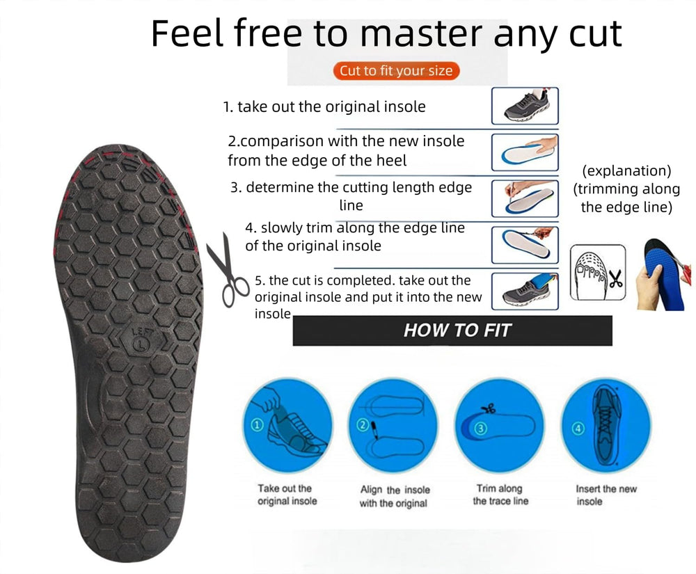 Magnetic Insoles provide all-day comfort for work, travel, and errands.