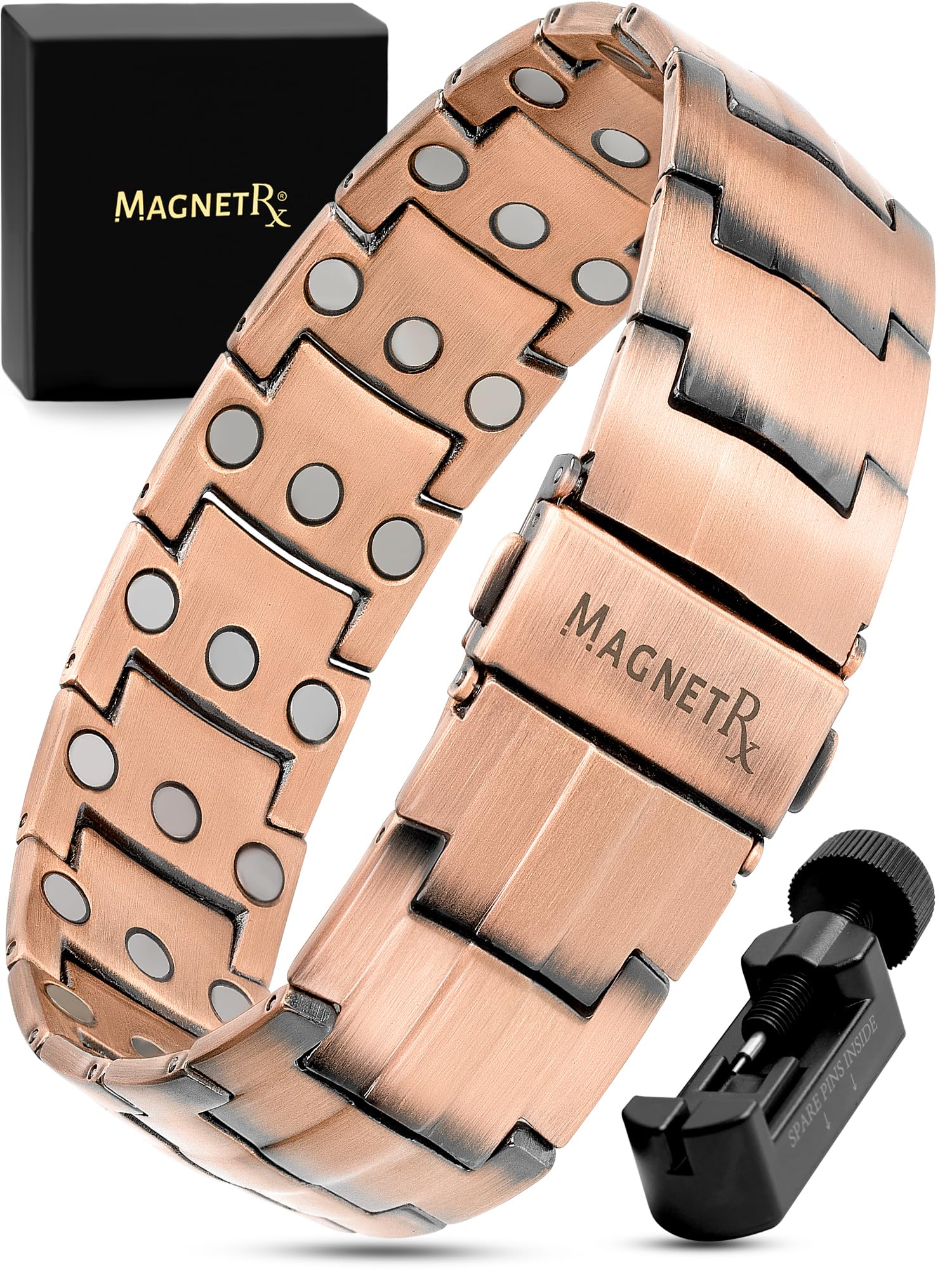 MagnetRX 3X Strength Copper Bracelet front view for daily wear.